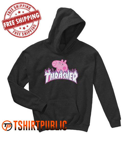 Thrasher Peppa Pig Hoodie Hoodie Free Shipping