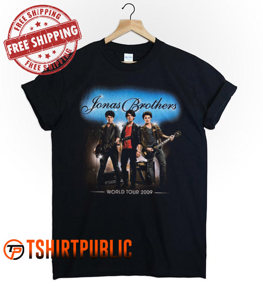 Jonas Brothers World Tour 2009 T-shirt Adult Free Shipping