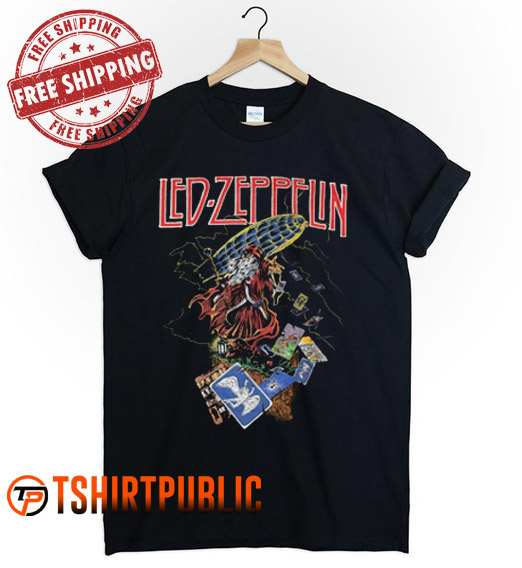 Led Zeppelin The Hermit Zoso Wizard T-shirt Adult Free Shipping