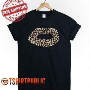 Leopard Lips T-shirt Adult Free Shipping