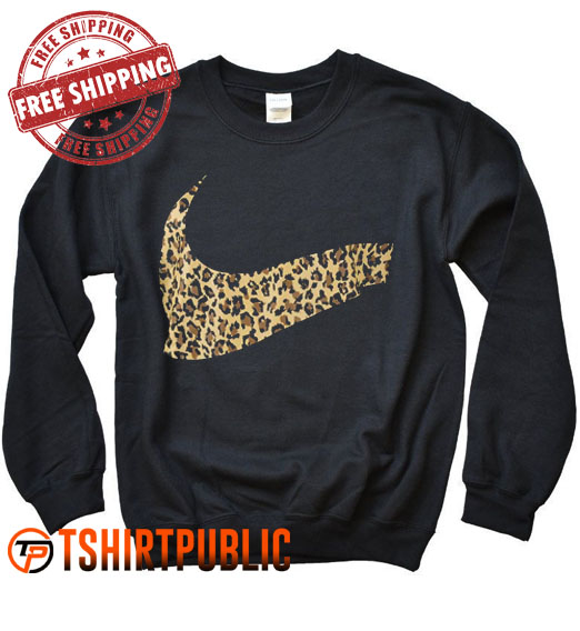 Leopard Logo Sweatshirt Free Shipping
