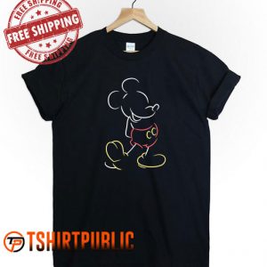 Disney Mickey Mouse Line Pop T Shirt Free Shipping