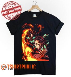 Tanjiro Kamado Demon Slayer T Shirt Free Shipping - Cheap Graphic Tees