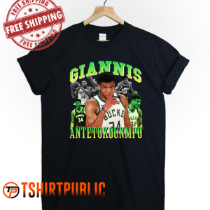 Vintage Giannis Antetokounmpo T Shirt Free Shipping