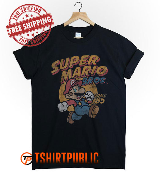 Super Mario Bros. Since '85 Vintage Poster T Shirt Free Shipping