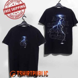 Anti Social Club Lightning T Shirt